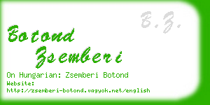 botond zsemberi business card